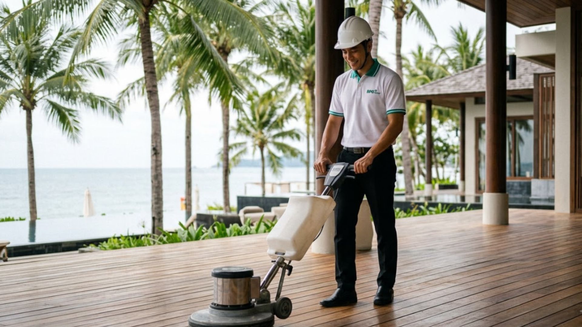 Đánh bóng sàn gỗ cho sảnh và phòng họp: quy trình, cách chọn nước hay sáp