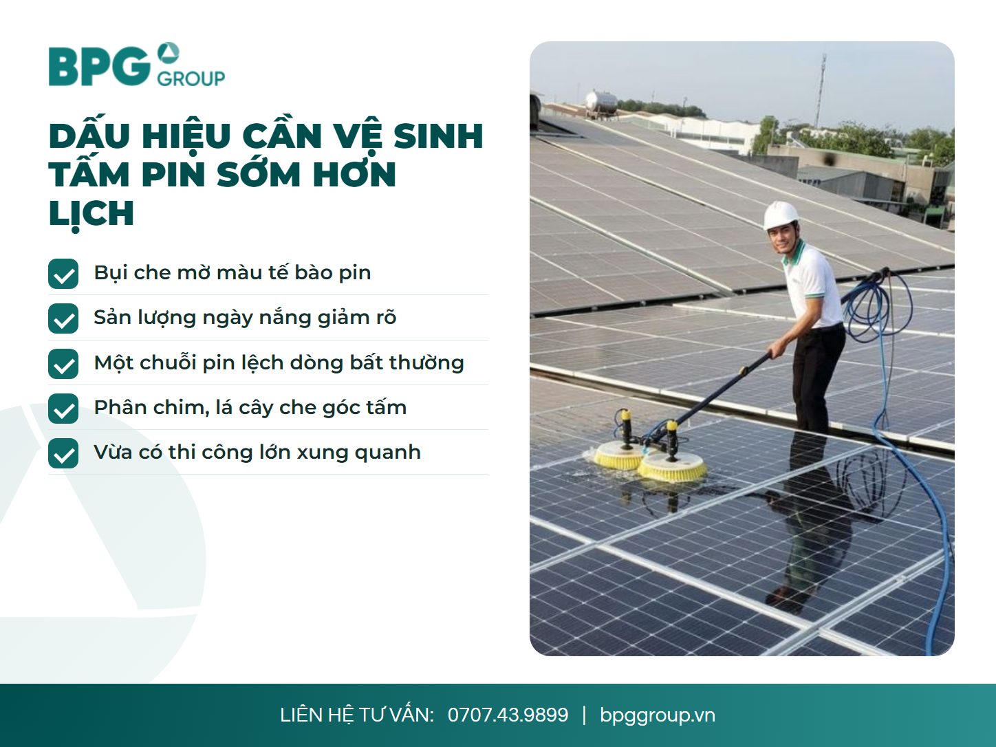 Dấu hiệu cần vệ sinh tấm pin năng lượng mặt trời sớm hơn lịch định kỳ