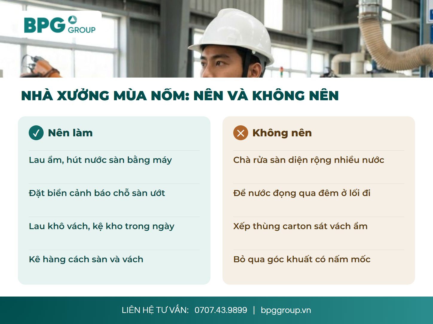 Nhà xưởng mùa nồm ở Hà Nội: nên và không nên khi vệ sinh